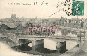 Postcard Old Rennes view Generale Charter Peniche