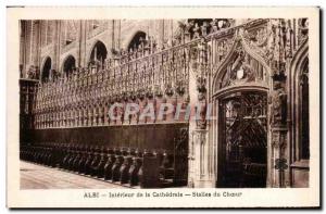 Old Postcard Albi Interior of the Cathedral choir stalls From