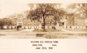 J49/ Cedar Falls Iowa RPPC Postcard c1930s Western Old Peoples Home 295