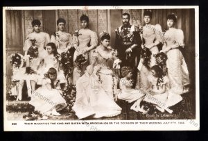ROY663 - King George V & Queen Mary's Wedding with Bridesmaids 1893 - Postcard