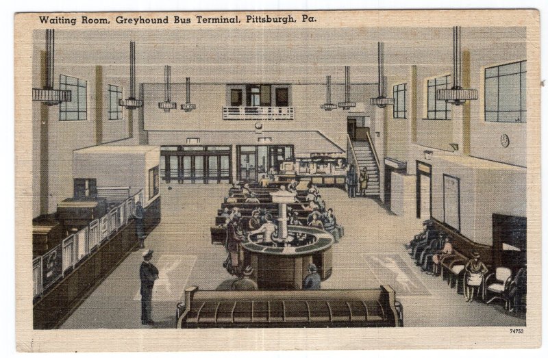 Pittsburgh, Pa., Waiting Room, Greyhound Bus Terminal