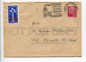 421711 GERMANY 1957 year ADVERTISING Marktredwitz real posted COVER w/ label