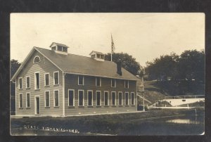 RPPC STATE FISHERIES NEBRASKA BUILDING VINTAGE REAL PHOTO POSTCARD