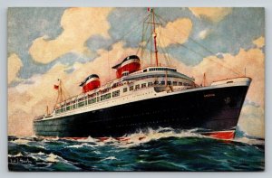 Fred Hoeritz SS AMERICA United States Lines Ocean Liner Postcard