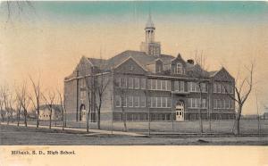 South Dakota SD Postcard c1910 MILBANK High School Building