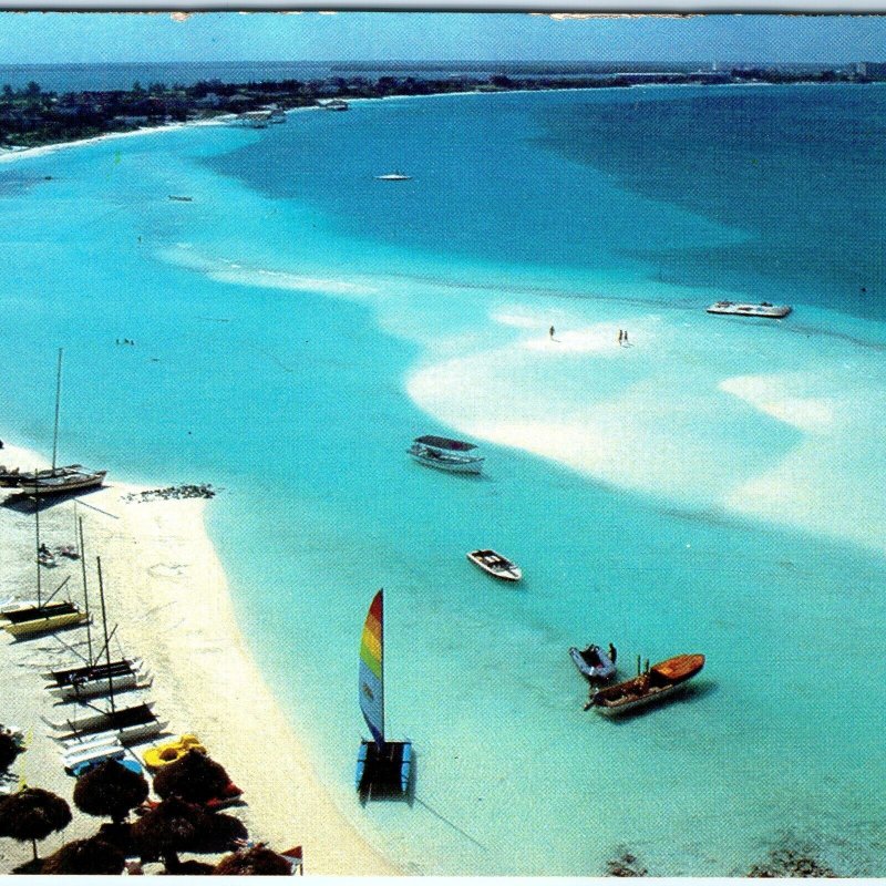 c1970s Quintana Roo, Mexico Tropical Paradise Beach Aerial Chrome 4x6 PC M19