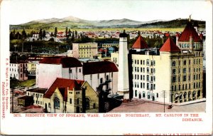 PC Birds Eye View of Spokane, Washington Looking Northeast Mt Carlton Background