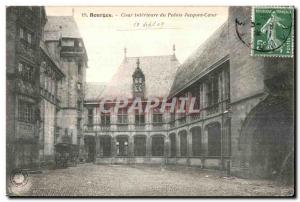 Old Postcard Bourges inner courtyard of the Palace Jacques Coeur