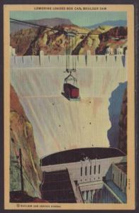 Lowering Loaded Box Car,Boulder Dam,NV Postcard 