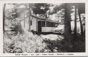 Shebe Resort Parry Sound ON Ontario UNUSED Real Photo Postcard D98