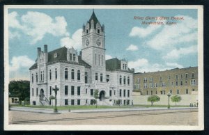 Riley County Court House Manhattan ks Kansas ks whitebordered postcard