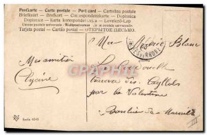 Old Postcard Boat Sailboat (drawing hand)