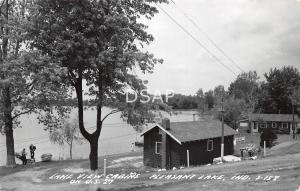Indiana IN Postcard Real Photo RPPC c1950 PLEASANT LAKE Cabins U.S.27