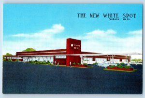 Woburn Massachusetts MA Postcard New White Spot Four Corners Exterior View 1940