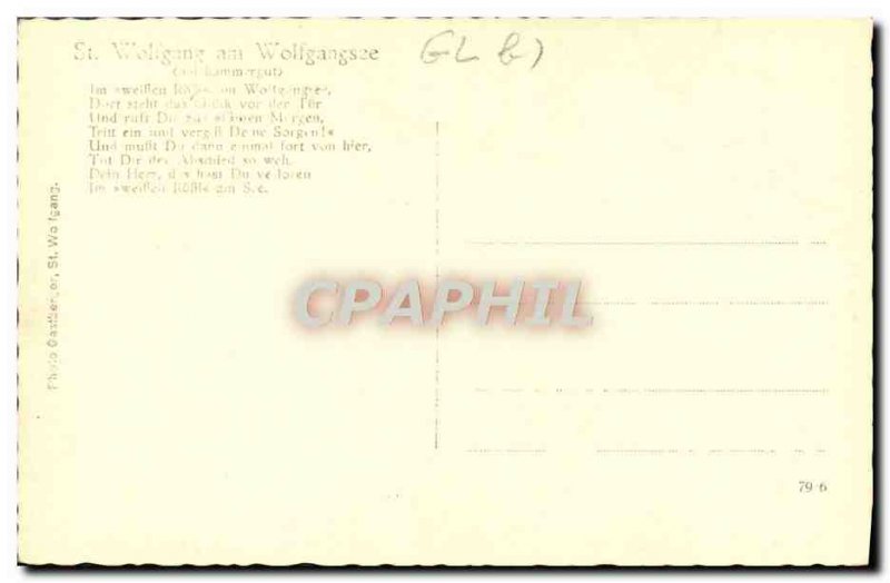 Postcard Old Saint Woligang am Wolfgangsee Cheval Blanc