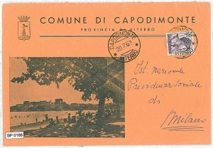 VINTAGE POSTCARD MUNICIPAL ENVELOPE - VITERBO CAPODIMONTE-