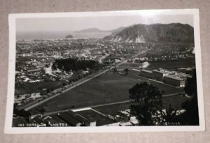 VINTAGE UNUSED REAL PHOTO POSTCARD SANTOS BRASIL PANORAMA