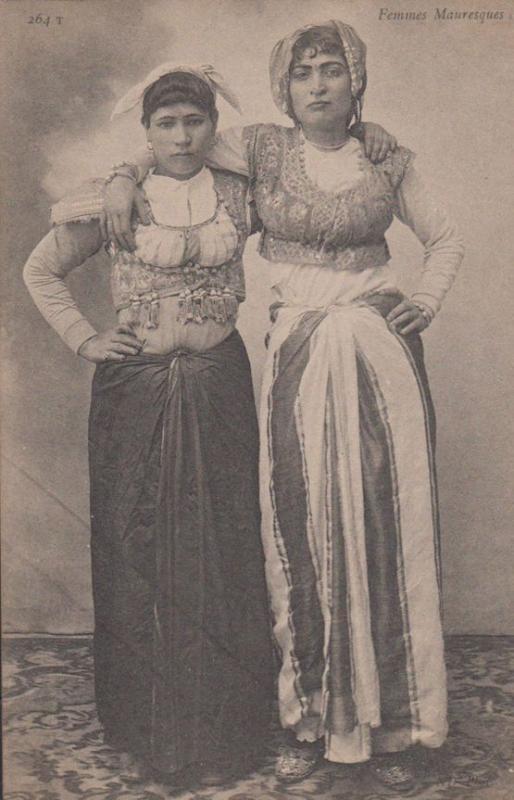 Alger Mauresques Morocco Ladies Fashion Costume Antique Moroccan Postcard
