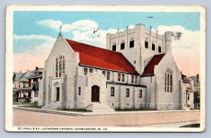 J89/ Charleston West Virginia Postcard c1910 St Paul's Ev. Lutheran Church 284