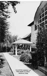 J49/ Memphis Tennessee Postcard RPPC c40s Cloister Garden the Poor Clares  89