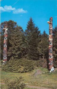 BG9721  totem poles in prince rupert b c canada types haida indians