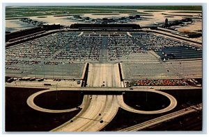 Chicago Illinois Postcard Chicago O'Hare International Airport Aerial View c1960