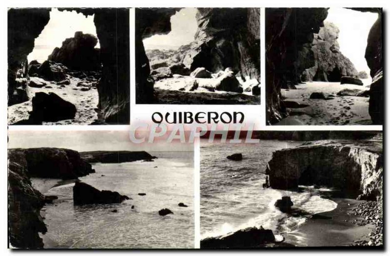 Postcard Modern Presqu'ile de Quiberon 39ilede Groties and Cote Sauvage Betwe...