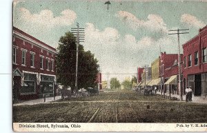 Postcard SHOPS SCENE Sylvania Ohio OH AI4383
