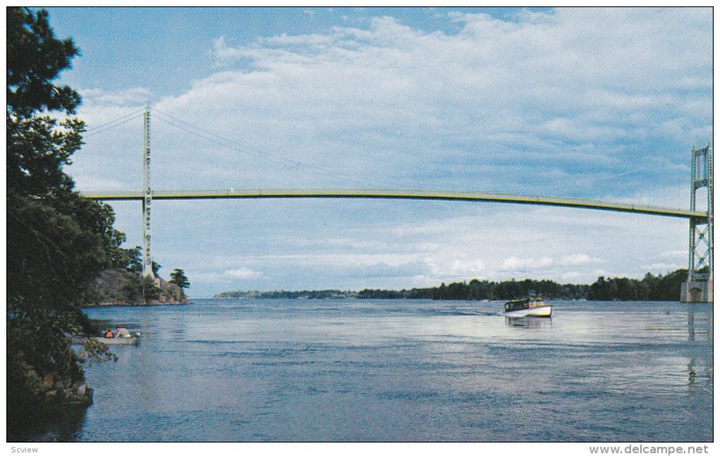 The Thousand Islands International Bridge, Boats, Thousand Islands, Ontario, ...