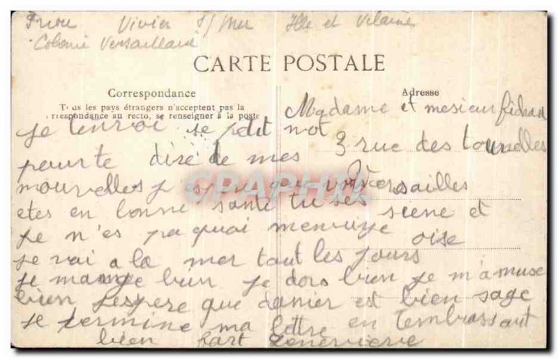 Old Postcard Fourgeres The Chateau Le Puits Et La Tour Du Guet