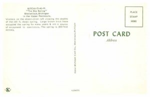 Postcard BOAT SCENE Manistique Michigan MI AR2340