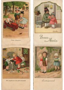 PAULI EBNER CHILDREN ARTIST SIGNED 100 VINTAGE POSTCARDS (L3450)