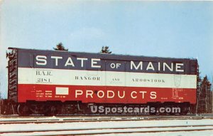 Aroostook Railroad's insulated box cars in Bangor, Maine