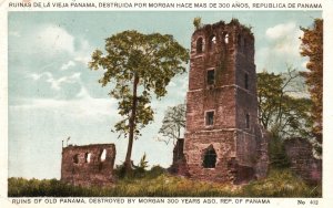 Vintage Postcard Ruins Of Old Panama Destroyed By Morgan 300 Yrs. Ago Panama