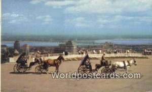Old French Horsedrawn Carriages on Mount Royal Montreal, PQ Canada 1962 