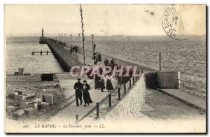 Old Postcard Le Havre New Jetee