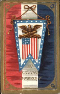 Memorial Day Civil War Remembrance American Flag Patriotic c1910 Postcard