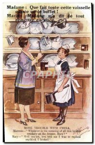 Old Postcard Fantasy Illustrator Woman Lady What does all this washer cassee ...