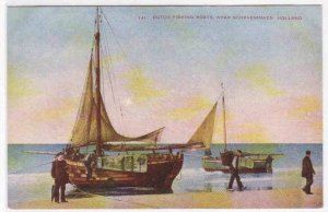 Dutch Fishing Boats Scheveningen Netherlands 1910c postcard