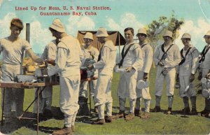 Guantanamo Bay Cuba US Naval Station mess line antique pc ZA440806