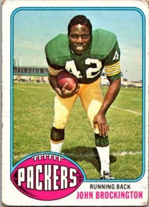 1976 Topps Football Card John Brockington Green Bay Packers sk4353