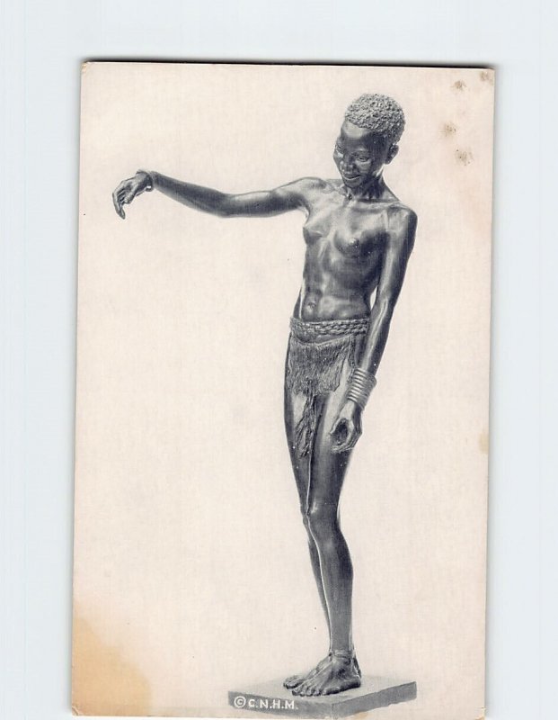 Postcard Sara Dancing Girl, Chancy Keep Memorial Hall, Field Museum, Chicago, IL