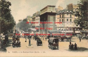 France, Paris, Le Boulevard Saint-Martin, LL Pub No 89