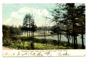 MA - Middlesex Fells. Road Scene, Spot Pond