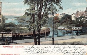 Germany Hamburg 1907 Alsterpartie River view vintage postcard