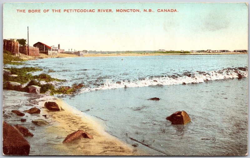 The Bore Of The Petitcodiac River Moncton New Brunswick Canada Postcard