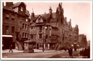 John Knox's House Edinburgh Scotland Museum House Real Photo RPPC Postcard