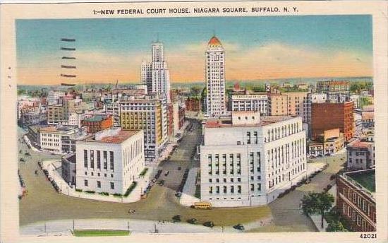 New York Buffalo New Federal Court House Niagara Square 1950