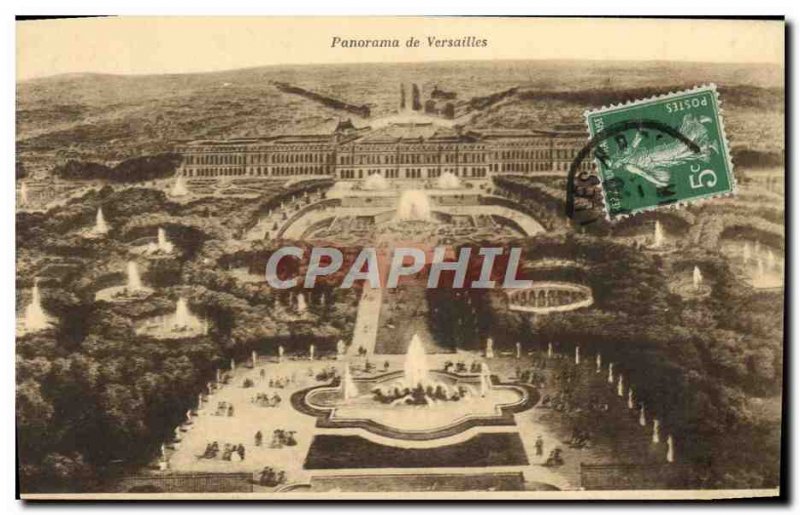 Old Postcard Panorama of Versailles