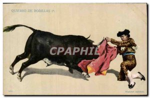 Old Postcard Bullfight Bullfight Quiebro of Rodillas